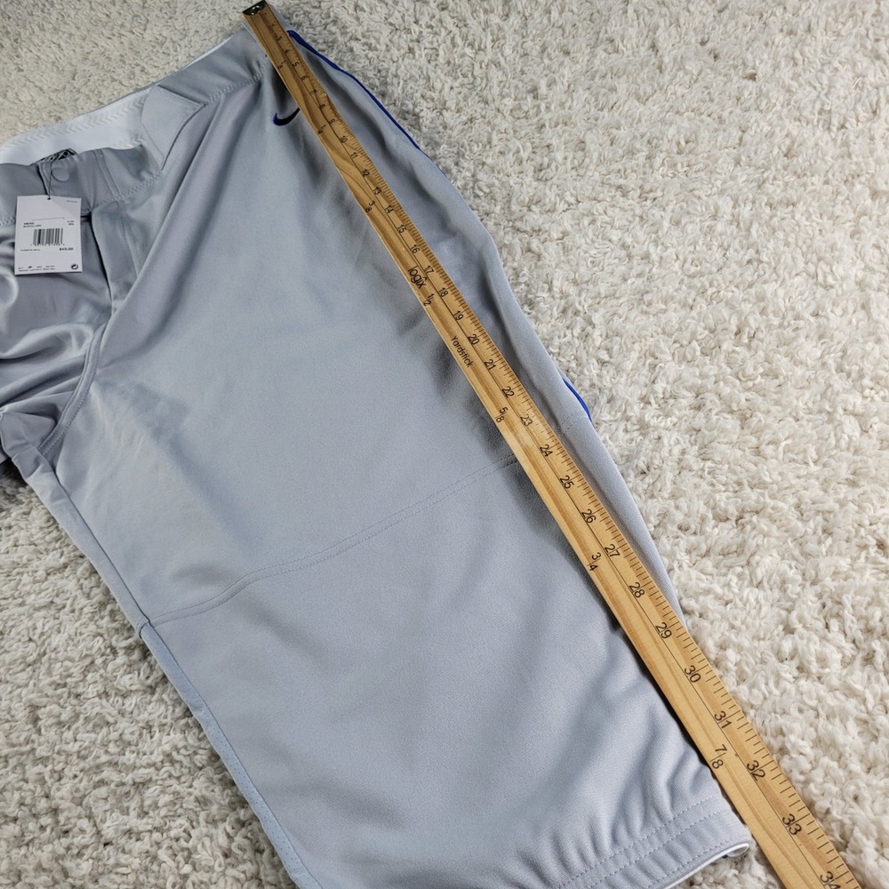 Nike Baseball Pants Mens 3XL Grey NEW BQ9021-055 Blue Side Stripe Knicker Style - Picture 10 of 13